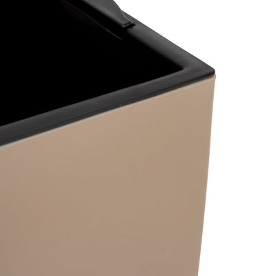 Ghiveci inteligent H56.5x31x31 cm cu set complet udare Cubico maro nisip mat