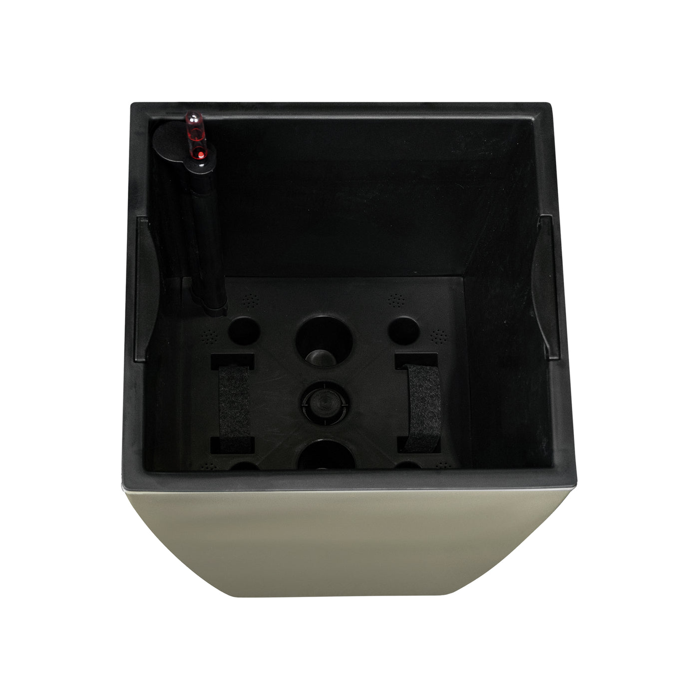 Ghiveci inteligent H56.5x31x31 cm cu set complet udare Cubico maro spicy lucios