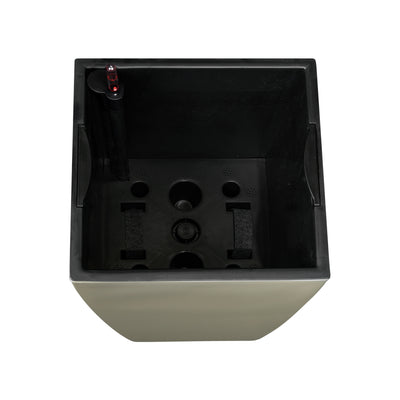 Ghiveci inteligent H56.5x31x31 cm cu set complet udare Cubico maro spicy lucios