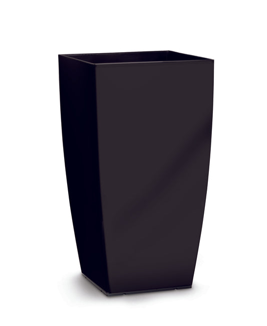 Ghiveci inteligent H56.5x31x31 cm cu set complet udare Cubico negru mat