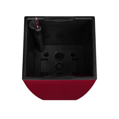 Ghiveci inteligent H56.5x31x31 cm cu set complet udare Cubico rosu lucios inchis