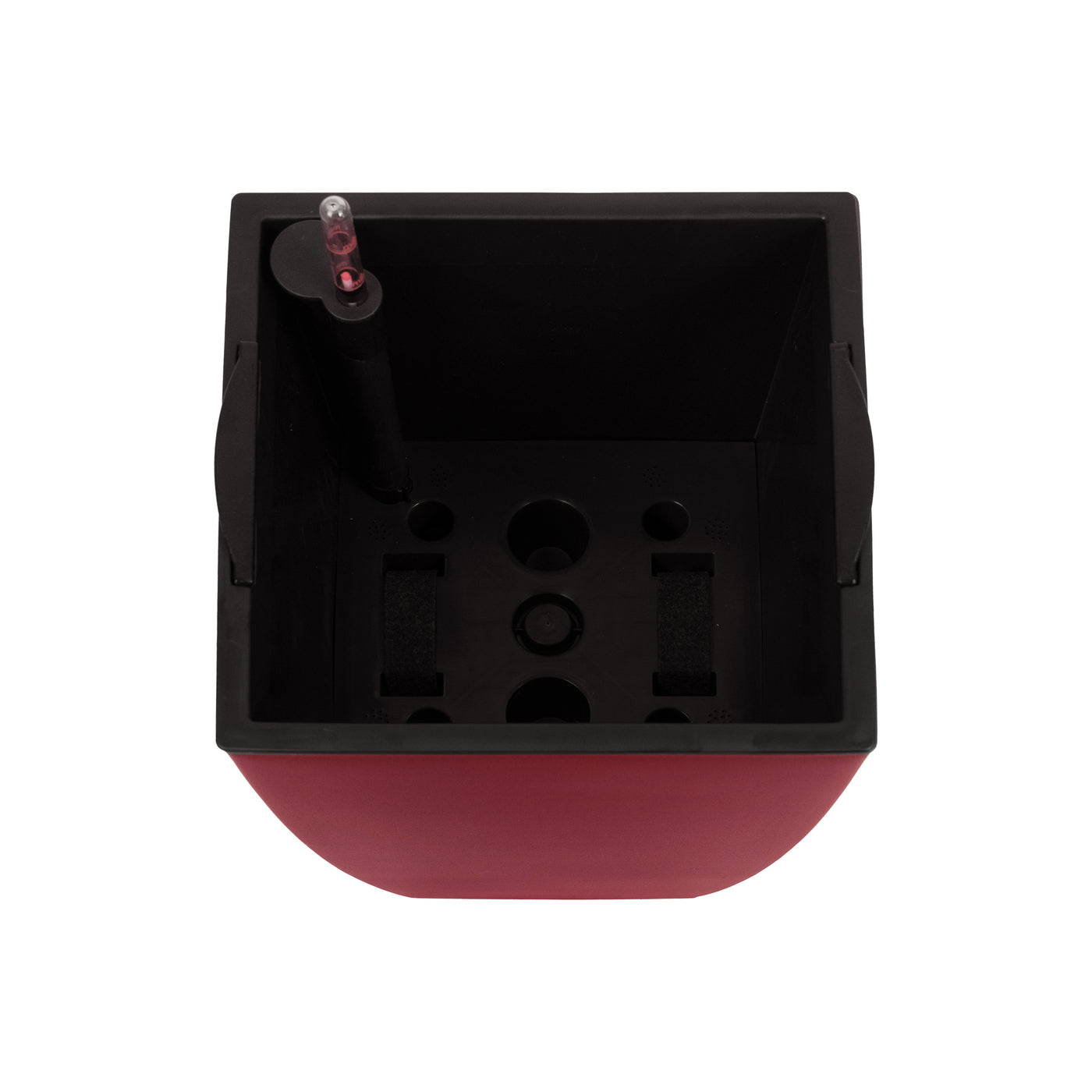 Ghiveci inteligent H56.5x31x31 cm cu set complet udare Cubico rosu mat