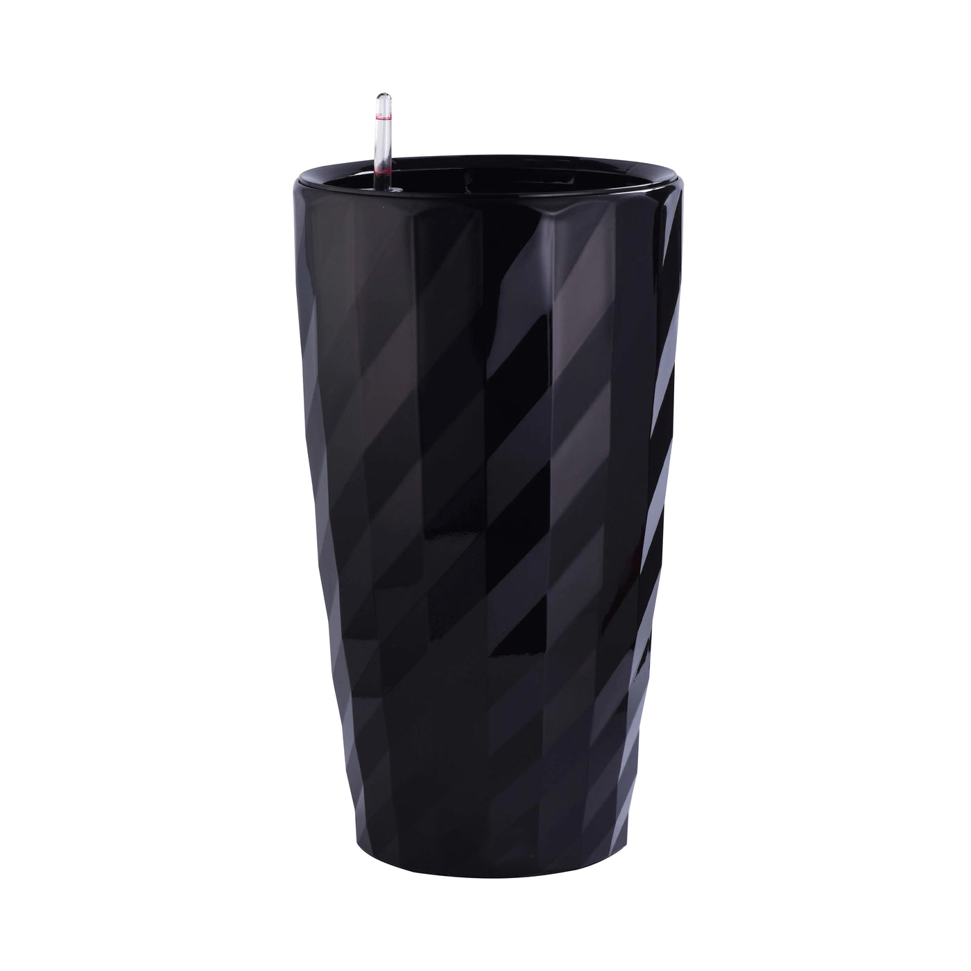 Ghiveci inteligent H56.7xD31.8 cm RobertoRossi Diamante negru lucios