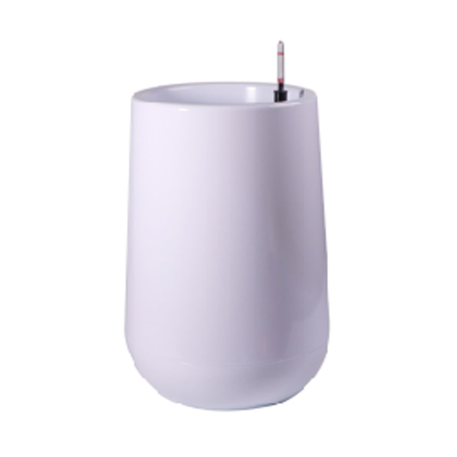 Ghiveci inteligent H65.5x34x34 cm RobertoRossi Egg alb lucios