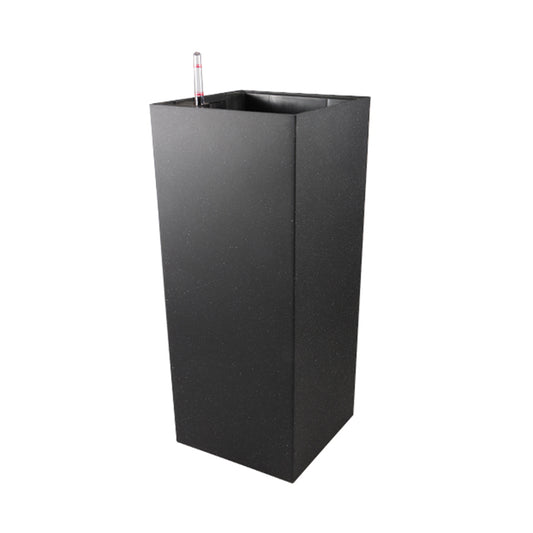 Ghiveci inteligent H66x28x28 cm RobertoRossi Column negru lucios
