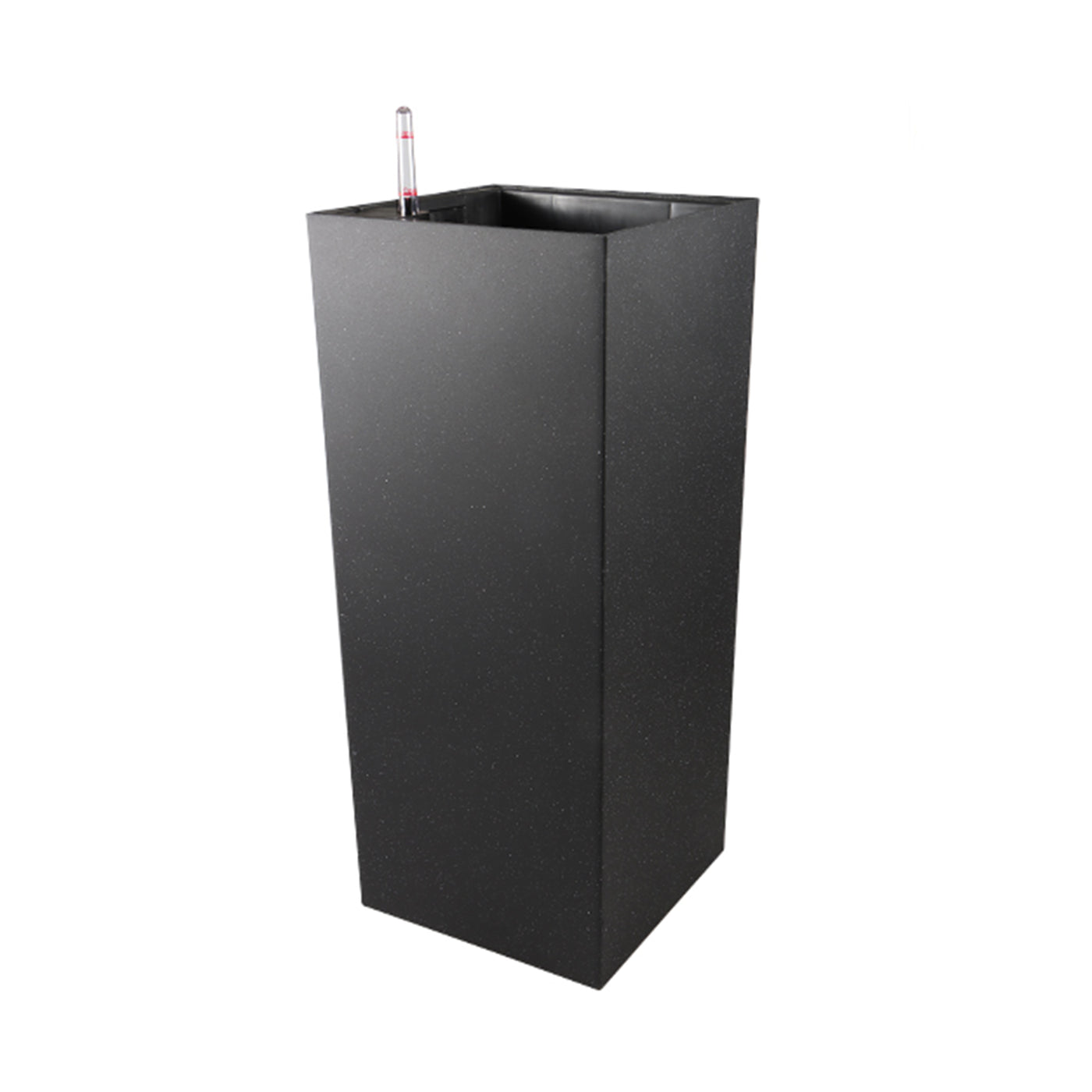 Ghiveci inteligent H66x28x28 cm RobertoRossi Column negru lucios
