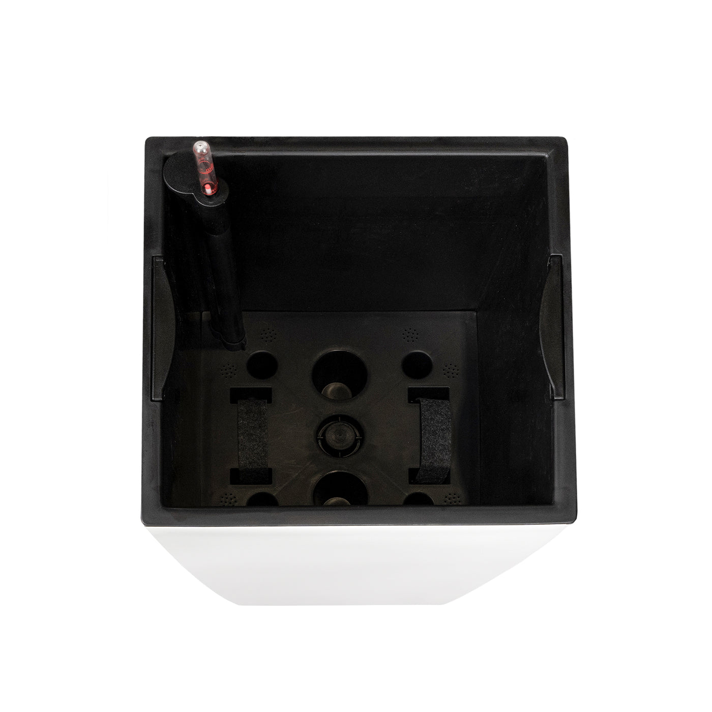 Ghiveci inteligent H66x36x36 cm cu set complet udare Cubico alb lucios