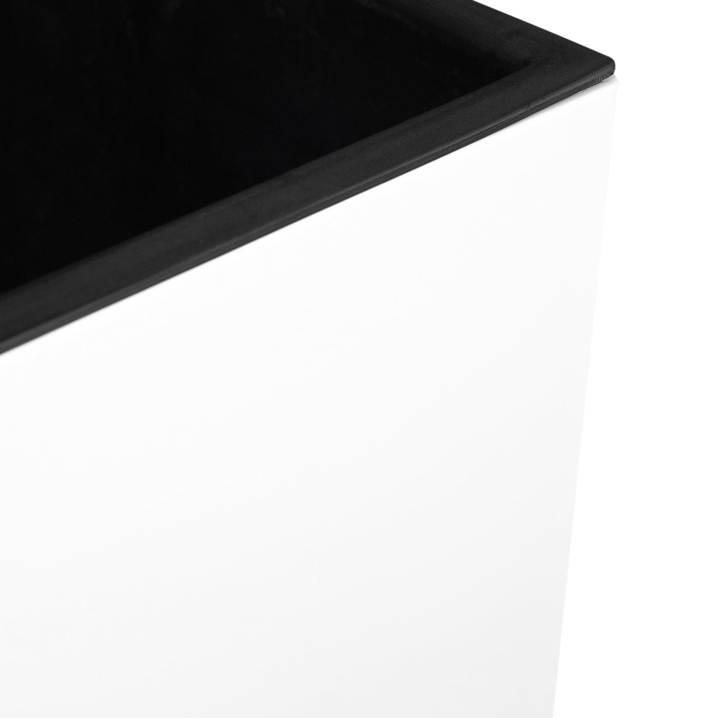 Ghiveci inteligent H66x36x36 cm cu set complet udare Cubico alb lucios