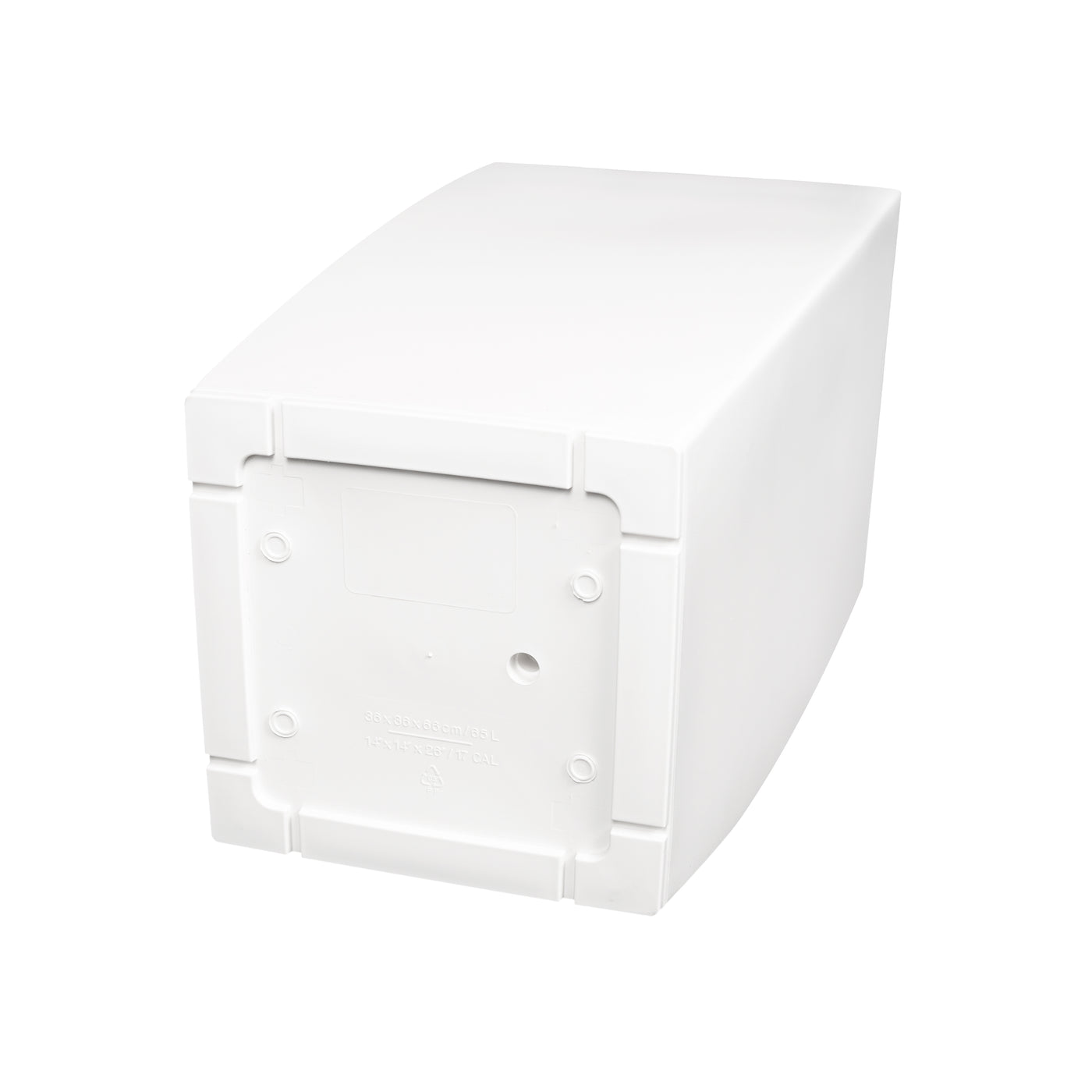 Ghiveci inteligent H66x36x36 cm cu set complet udare Cubico alb lucios