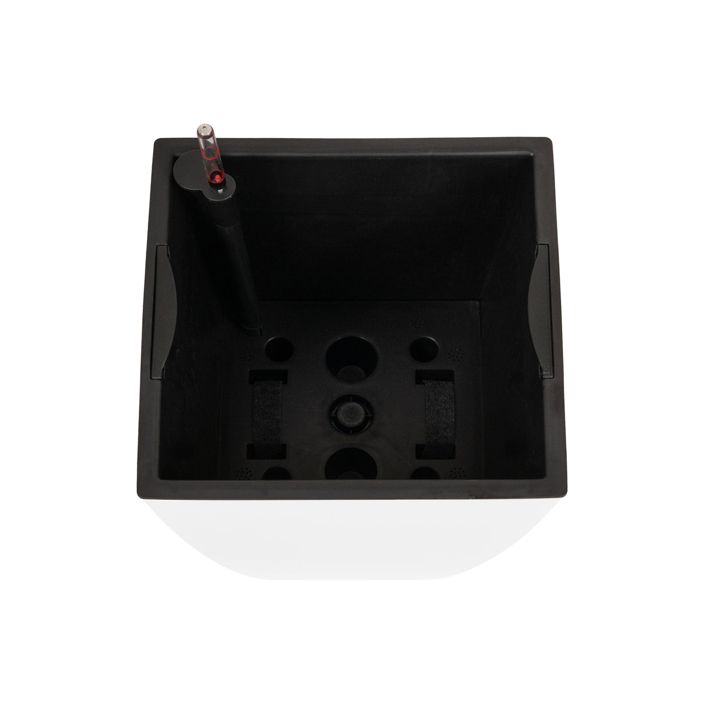 Ghiveci inteligent H66x36x36 cm cu set complet udare Cubico alb mat
