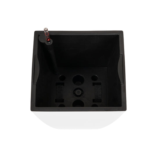 Ghiveci inteligent H66x36x36 cm cu set complet udare Cubico alb mat