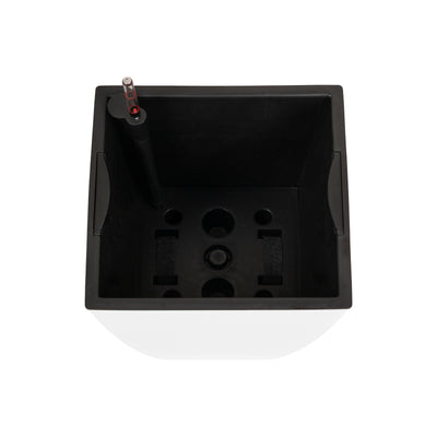 Ghiveci inteligent H66x36x36 cm cu set complet udare Cubico alb mat