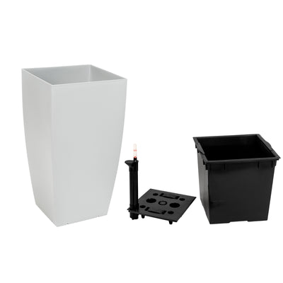 Ghiveci inteligent H66x36x36 cm cu set complet udare Cubico gri mat