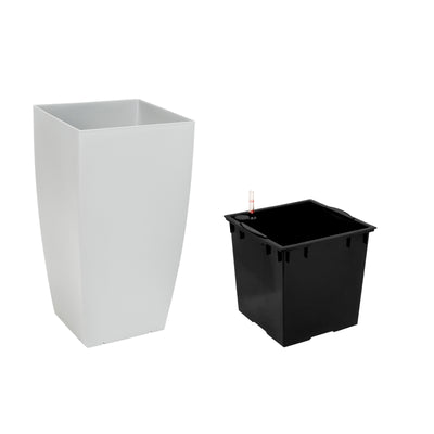 Ghiveci inteligent H66x36x36 cm cu set complet udare Cubico gri mat