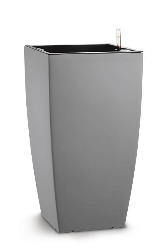 Ghiveci inteligent H66x36x36 cm cu set complet udare Cubico gri urban mat