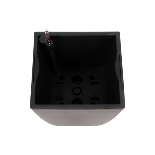 Ghiveci inteligent H66x36x36 cm cu set complet udare Cubico maro mat