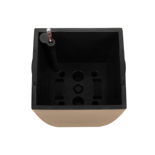 Ghiveci inteligent H66x36x36 cm cu set complet udare Cubico maro nisip mat