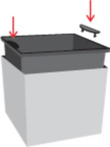 Ghiveci inteligent H66x36x36 cm cu set complet udare Cubico maro spicy mat