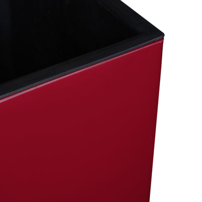 Ghiveci inteligent H66x36x36 cm cu set complet udare Cubico rosu lucios inchis