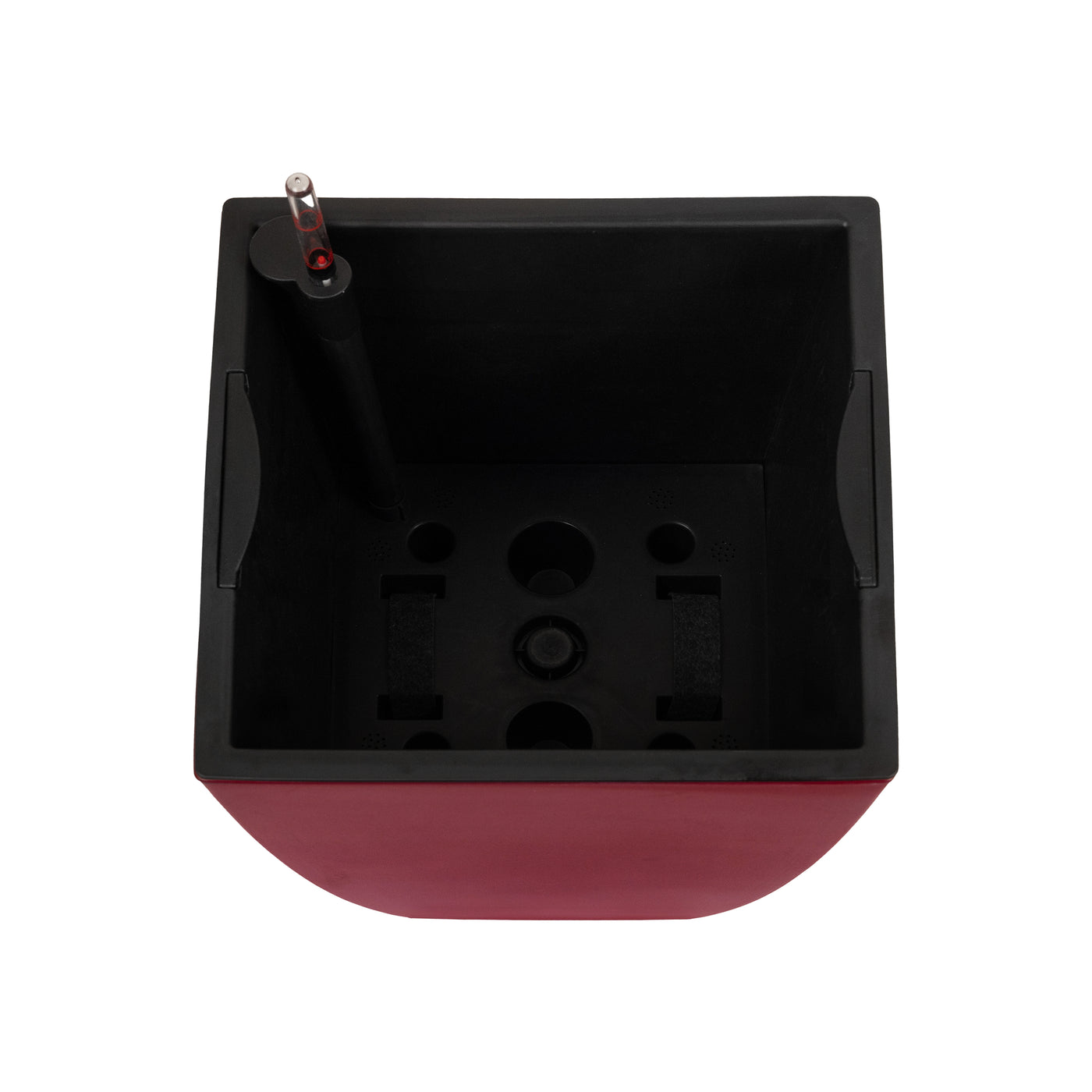 Ghiveci inteligent H66x36x36 cm cu set complet udare Cubico rosu mat