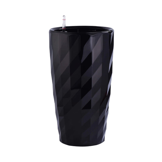 Ghiveci inteligent H75.6xD39.4 cm RobertoRossi Diamante negru lucios