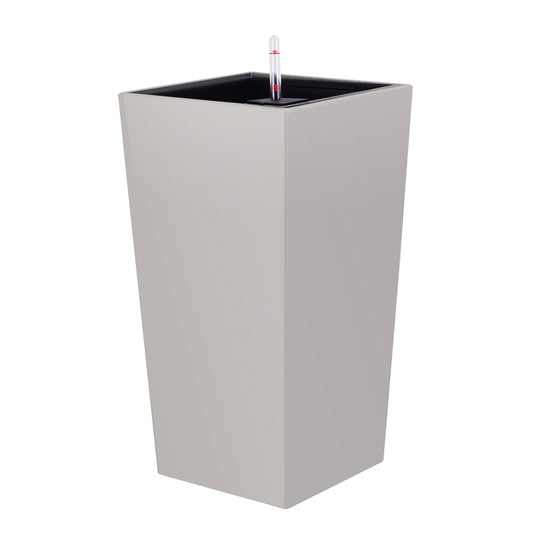 Ghiveci inteligent H75x39x39 cm RobertoRossi Cubico argintiu