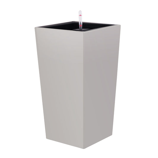 Ghiveci inteligent H75x39x39 cm RobertoRossi Cubico argintiu