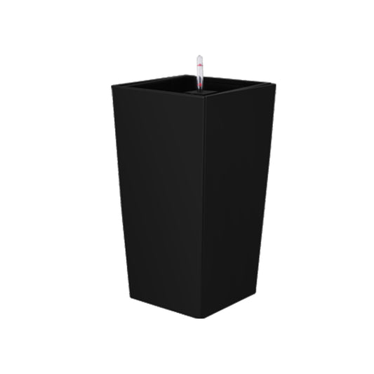 Ghiveci inteligent H75x39x39 cm RobertoRossi Cubico negru lucios