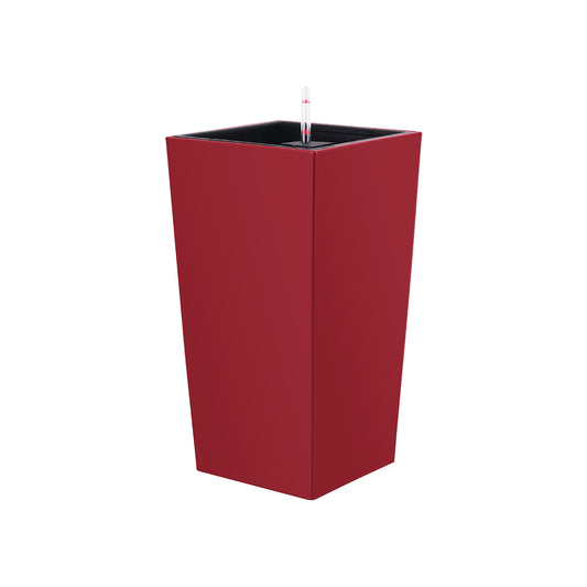 Ghiveci inteligent H75x39x39 cm RobertoRossi Cubico rosu lucios