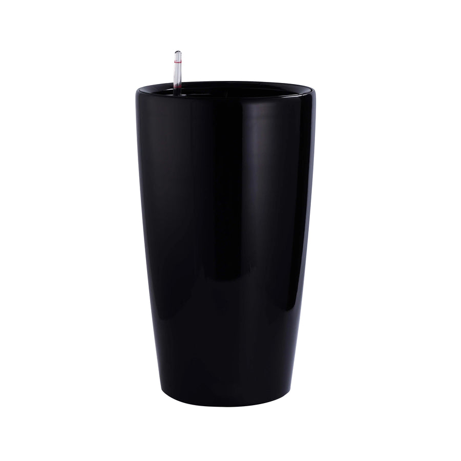 Ghiveci inteligent H77xD40 cm RobertoRossi Rondo negru lucios