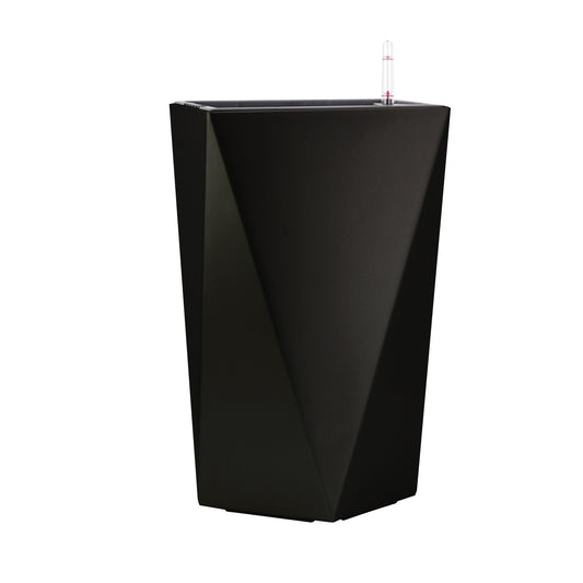 Ghiveci inteligent H82x39x39 cm RobertoRossi Faz negru lucios