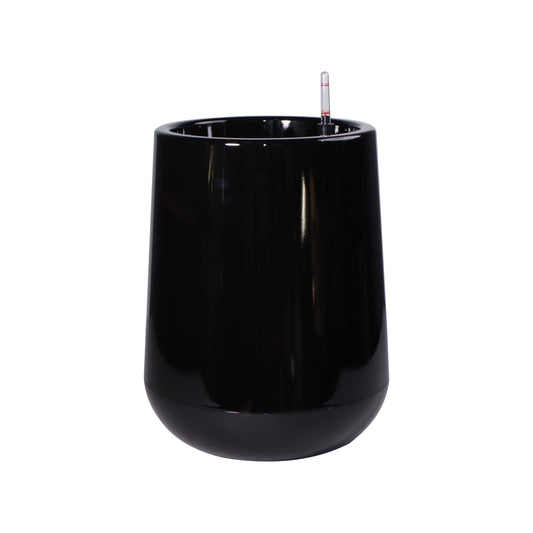 Ghiveci inteligent H85.5x34x34 cm RobertoRossi Egg negru lucios