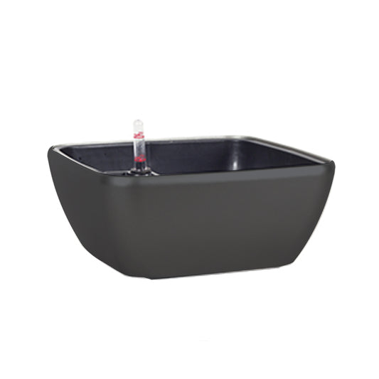 Ghiveci inteligent H8x18x18 cm RobertoRossi Quadro Bowl antracit