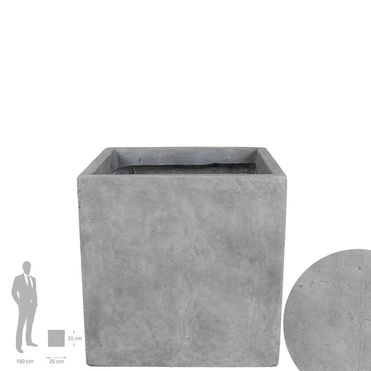 Ghiveci plante 25x25x25 cm. gri ciment