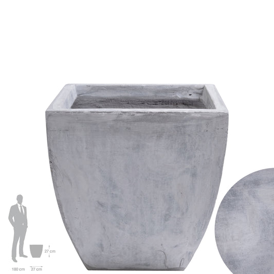 Ghiveci plante 27x27x27 cm. gri ciment