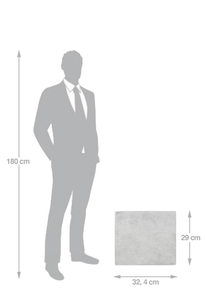 Ghiveci plante 32.4x32.4x29 cm gri ciment