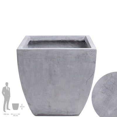 Ghiveci plante 38x38x38 cm. gri ciment