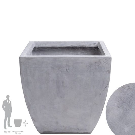 Ghiveci plante 38x38x38 cm. gri ciment