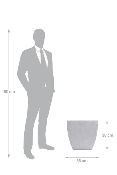 Ghiveci plante 38x38x38 cm. gri ciment