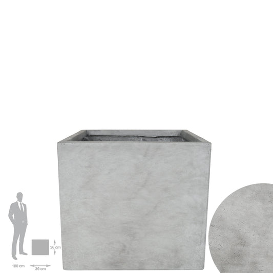 Ghiveci plante 39x39x36 cm gri ciment