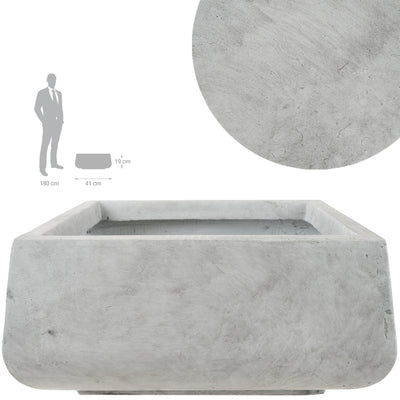 Ghiveci plante 41x41x19 cm. gri ciment