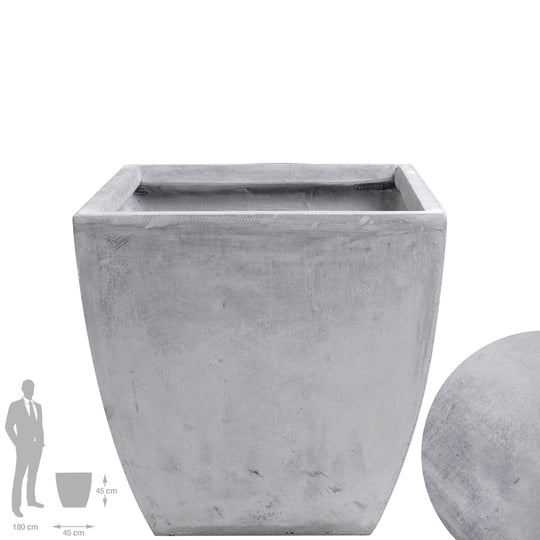 Ghiveci plante 45x45x45 cm. gri ciment