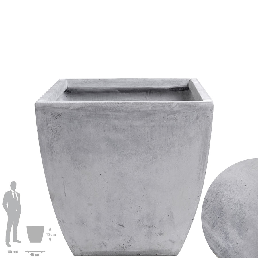 Ghiveci plante 45x45x45 cm. gri ciment