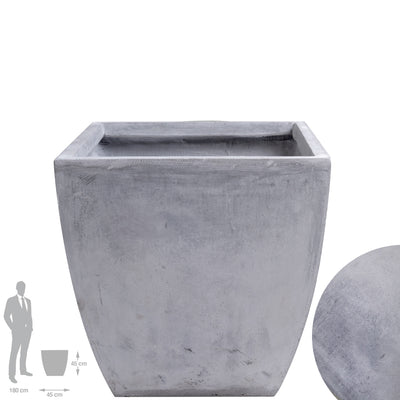 Ghiveci plante 45x45x45 cm. gri ciment
