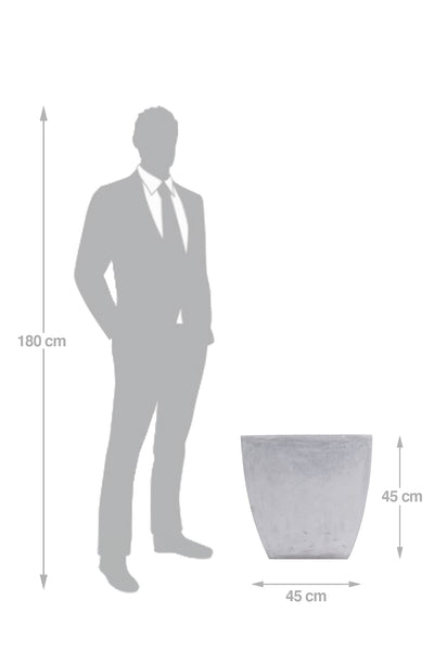 Ghiveci plante 45x45x45 cm. gri ciment