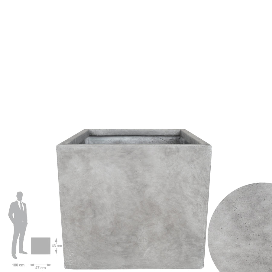 Ghiveci plante 47x47x43 cm gri ciment