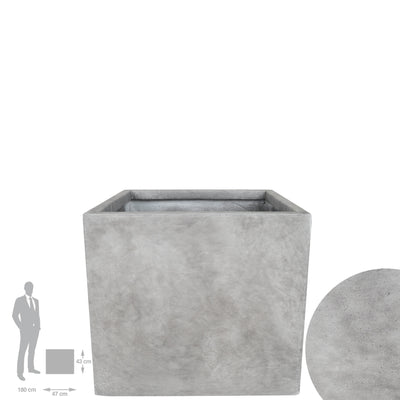 Ghiveci plante 47x47x43 cm gri ciment