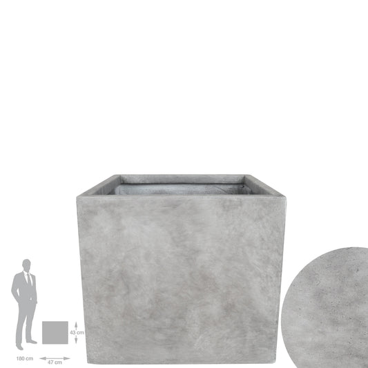 Ghiveci plante 47x47x43 cm gri ciment