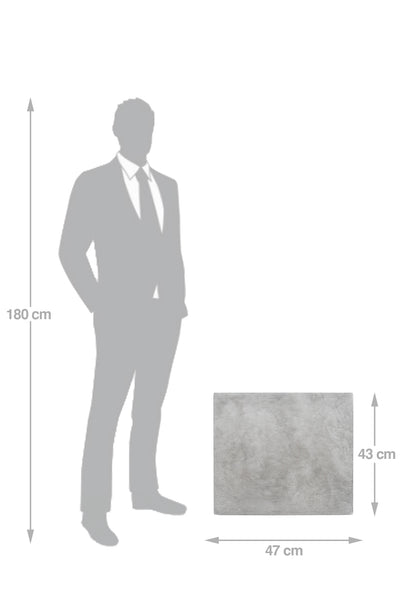 Ghiveci plante 47x47x43 cm gri ciment