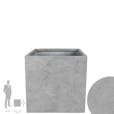Ghiveci plante 50x50x50 cm gri